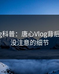 糖心vlog科普：唐心Vlog背后7个你从没注意的细节
