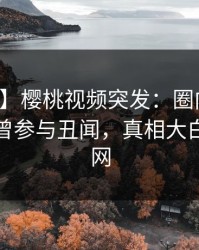 【爆料】樱桃视频突发：圈内人在深夜被曝曾参与丑闻，真相大白席卷全网
